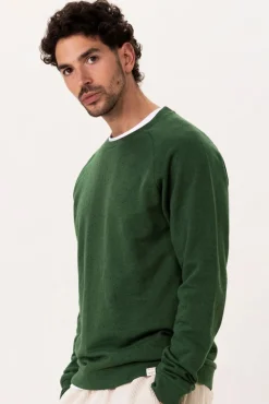 Donkergroen raglan T-shirt