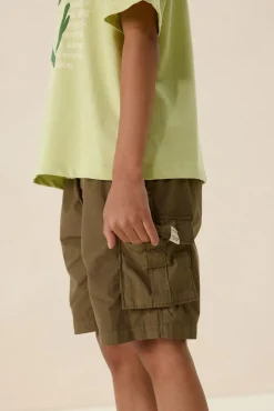 Donkergroene cargo shorts