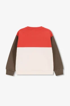 Donkergroene colourblock sweater