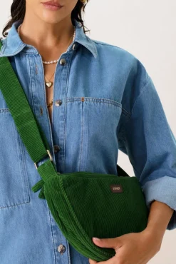 Donkergroene crossbody tas