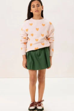Donkergroene denim rok