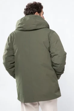 Donkergroene korte parka