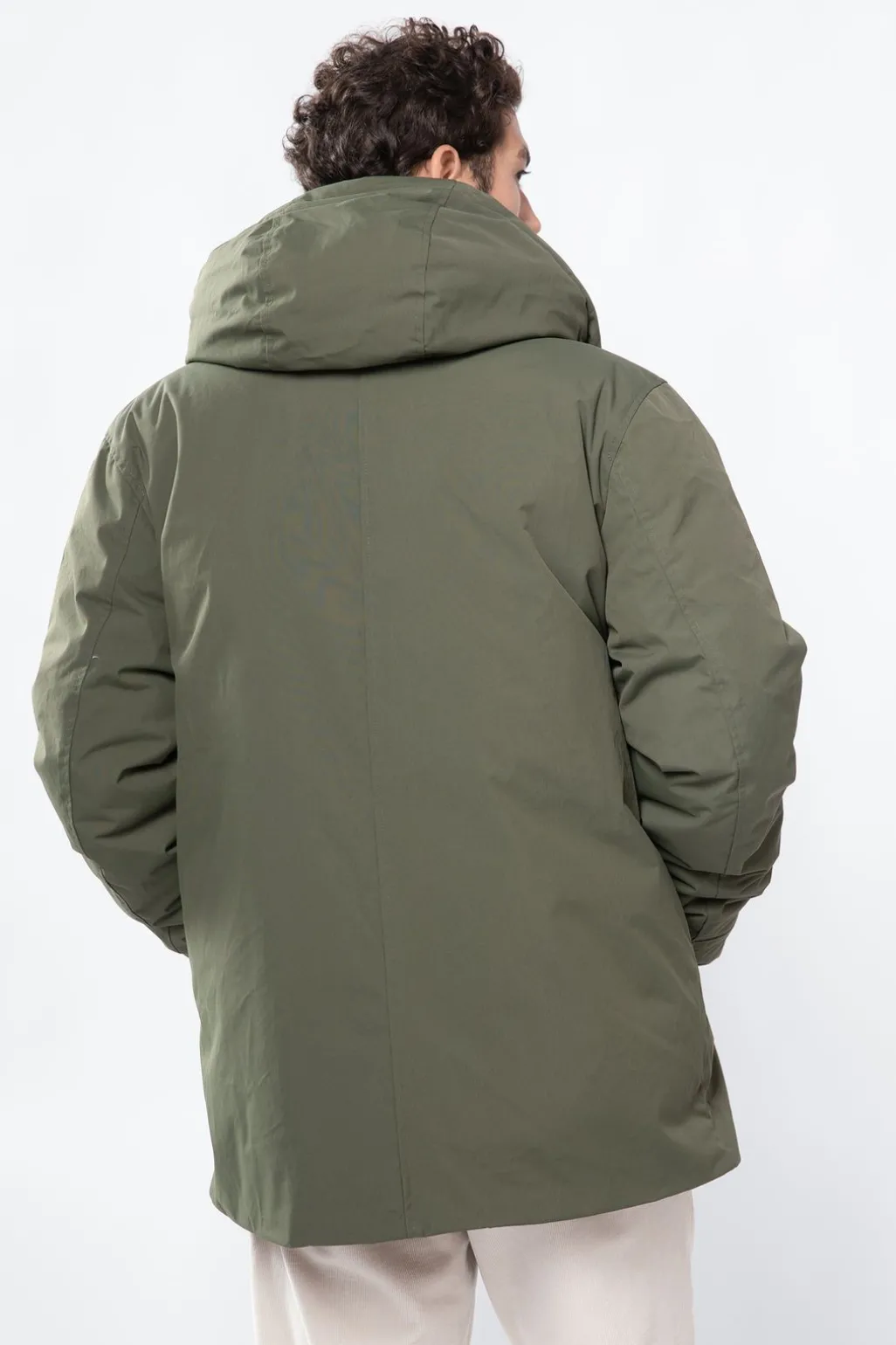 Donkergroene korte parka