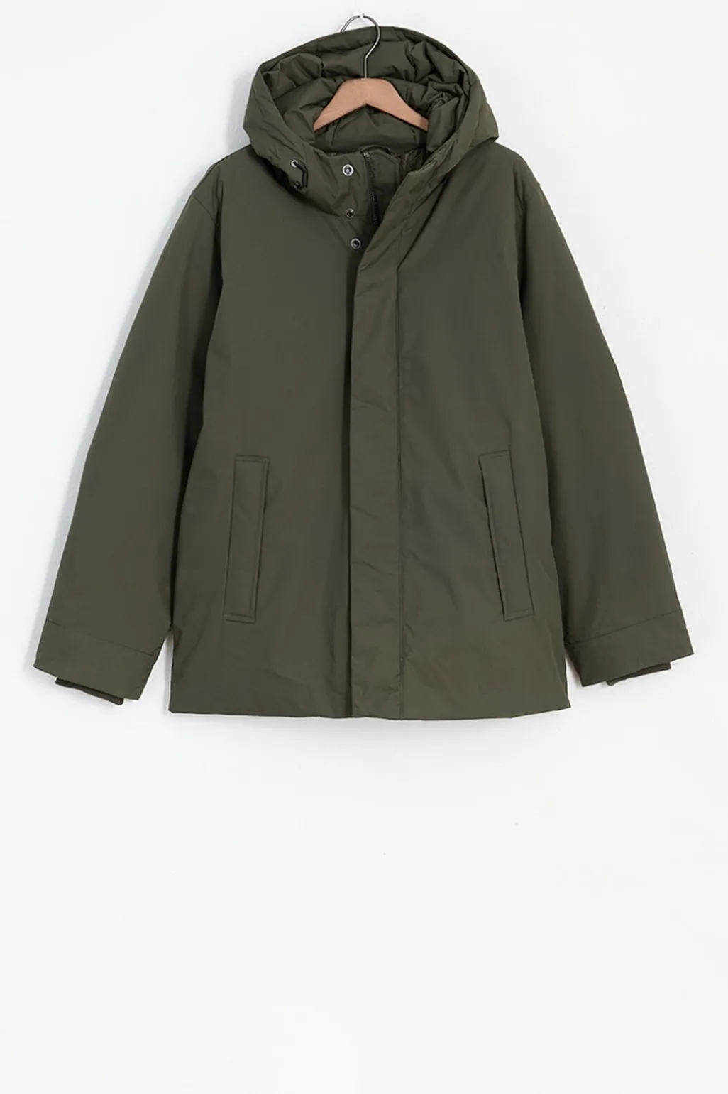 Donkergroene korte parka