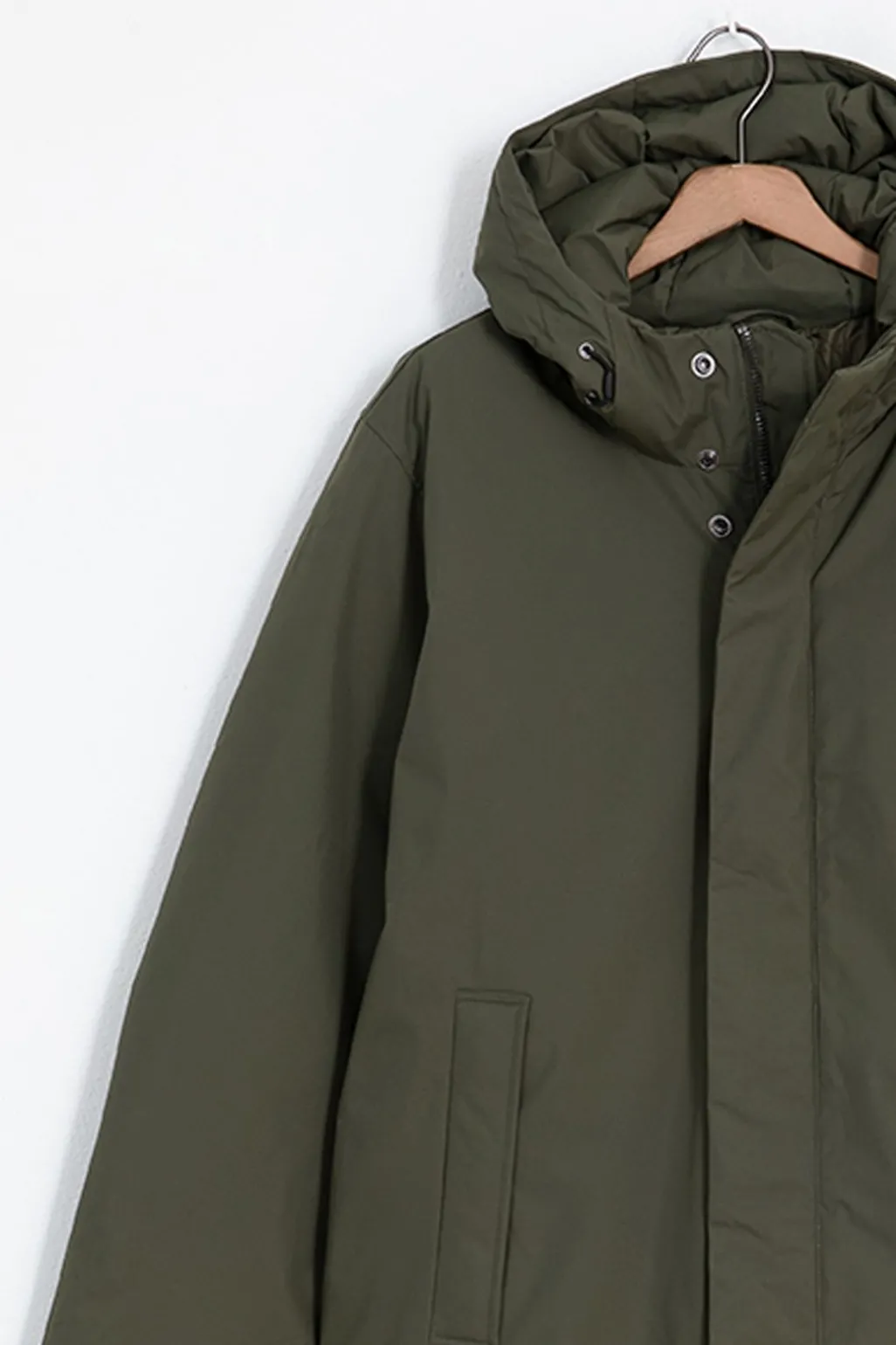 Donkergroene korte parka