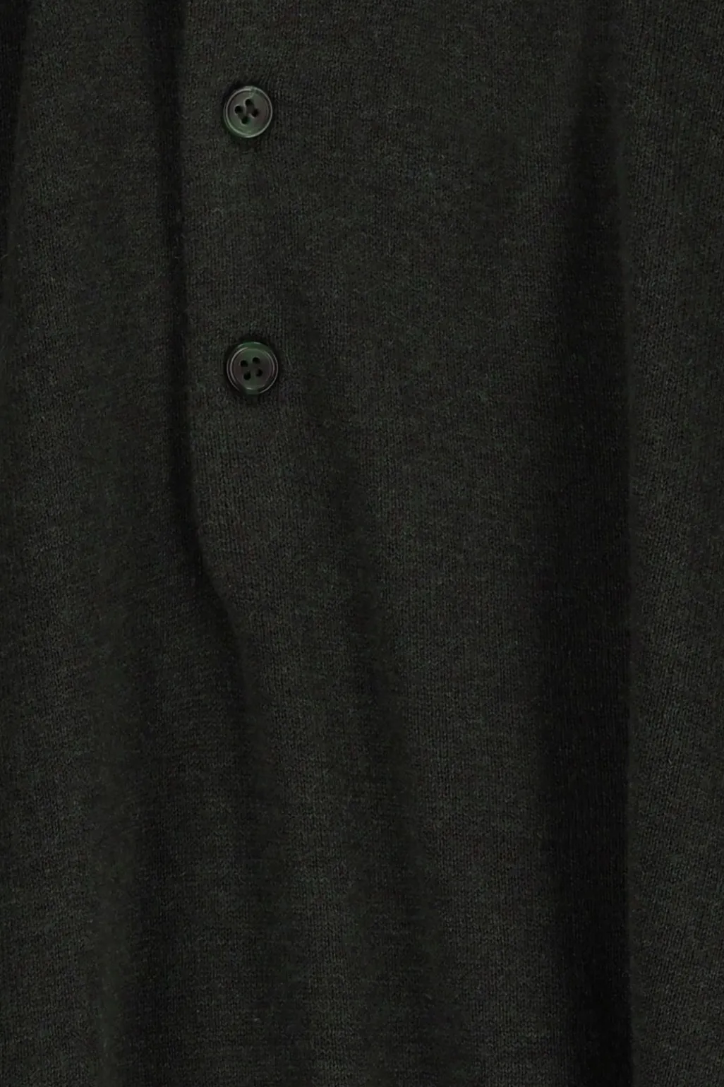 Donkergroene merino wollen polo