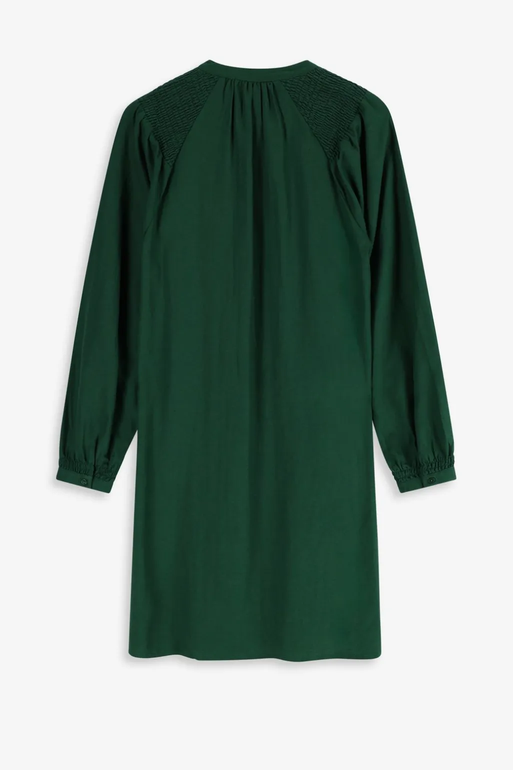 Donkergroene midi jurk met riem
