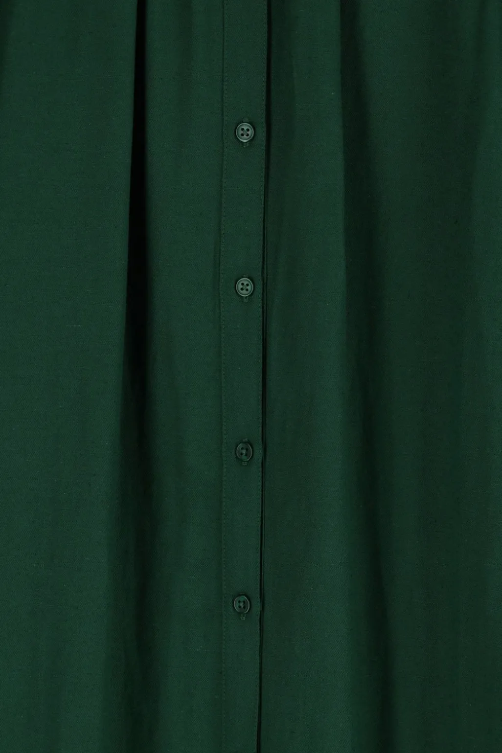Donkergroene midi jurk met riem