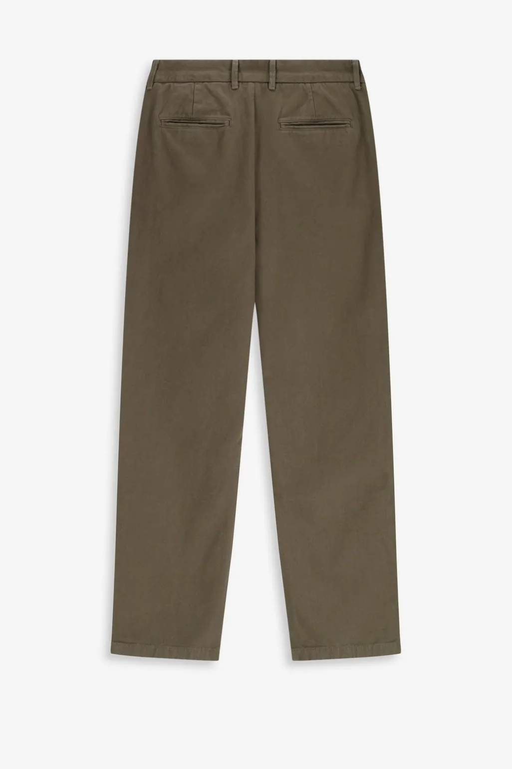 Donkergroene mid-rise chino