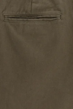Donkergroene mid-rise chino