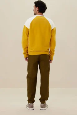 Donkergroene mid-rise chino broek