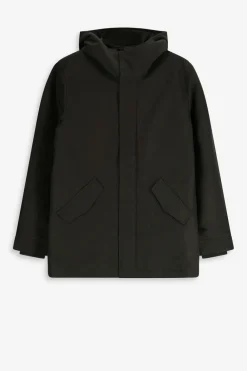 Donkergroene parka met capuchon