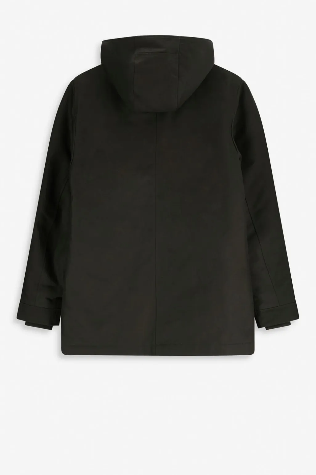 Donkergroene parka met capuchon