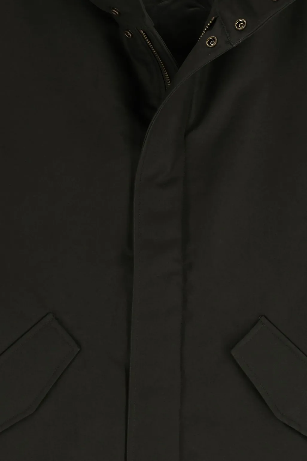 Donkergroene parka met capuchon