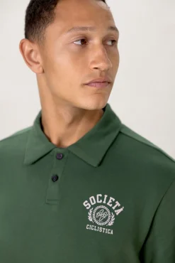 Donkergroene polo sweater