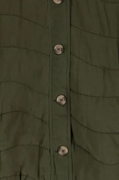 Donkergroene quilted bomber jas