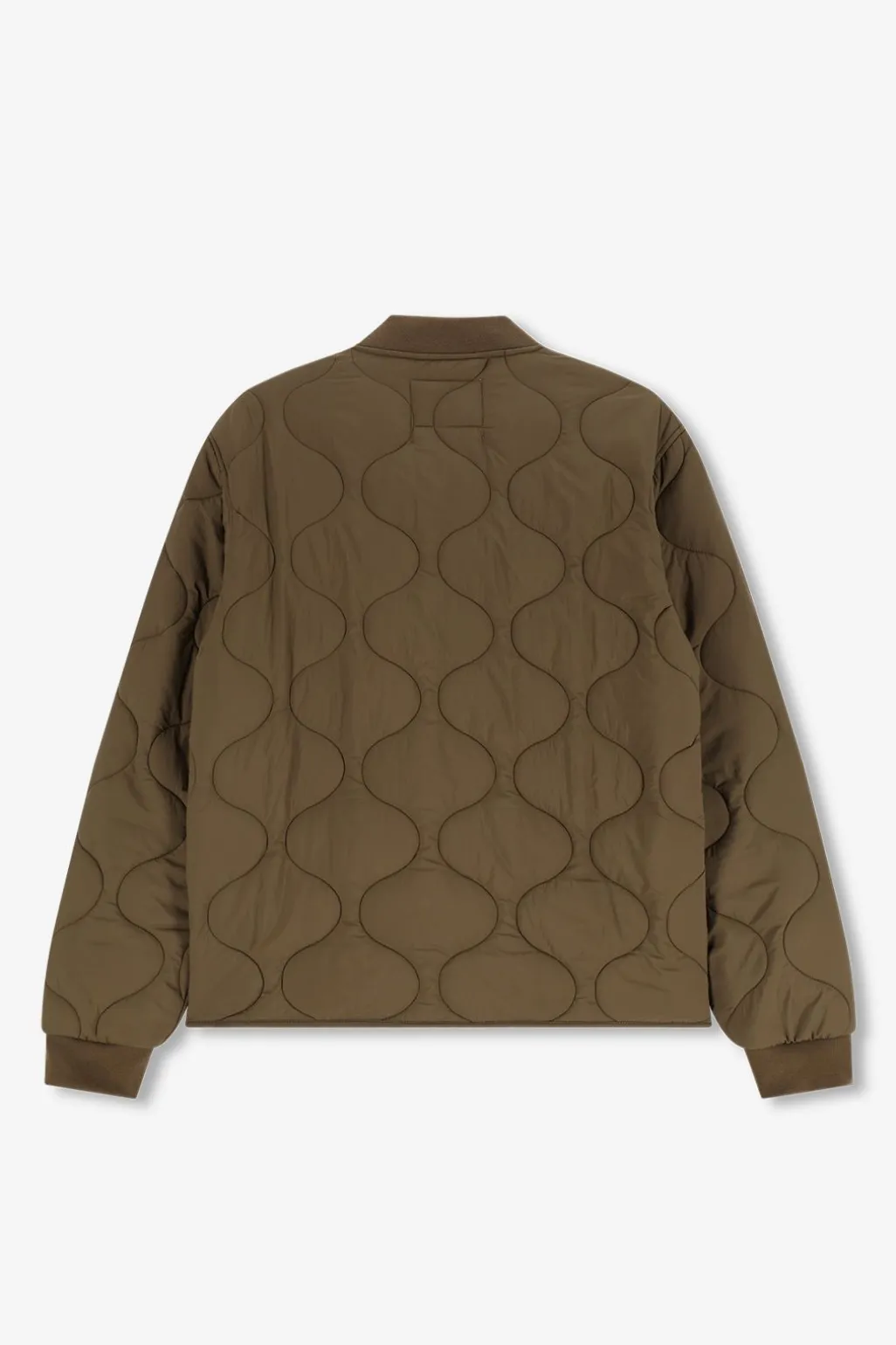 Donkergroene quilted jas