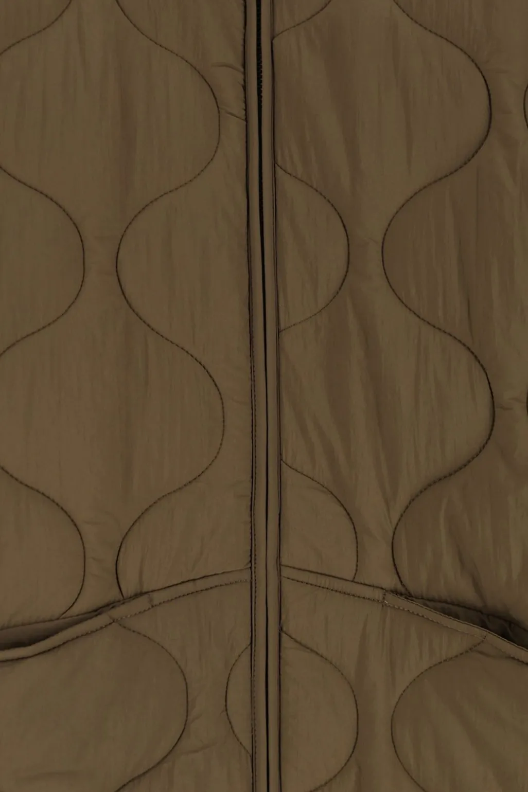 Donkergroene quilted jas
