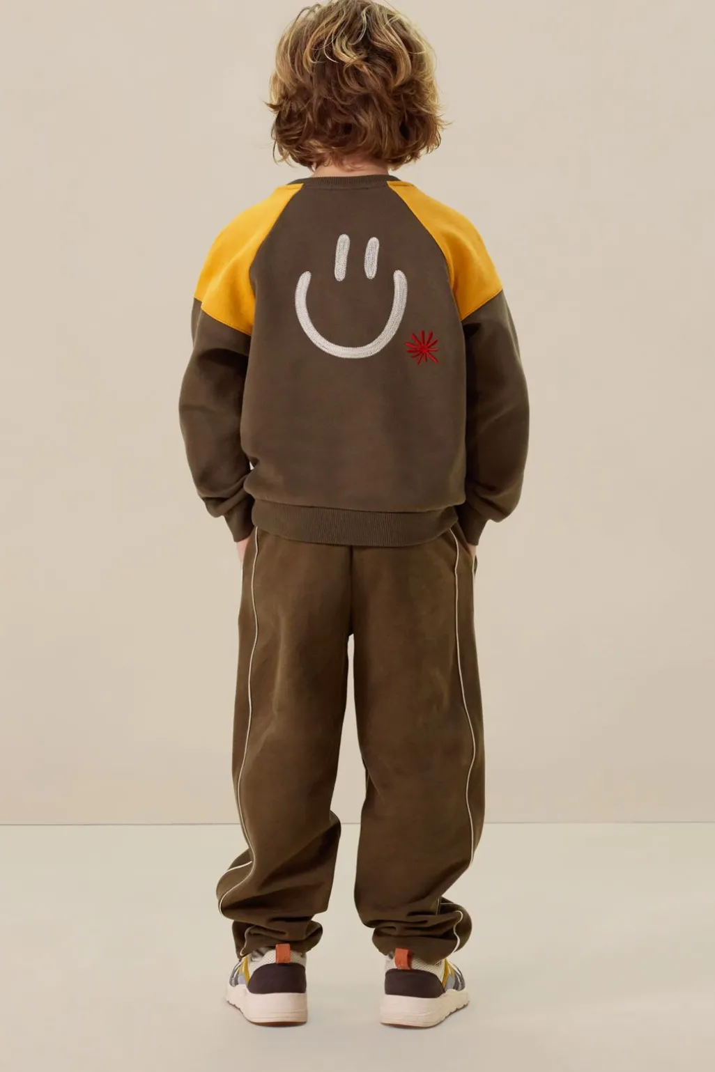 Donkergroene straight leg sweatpants