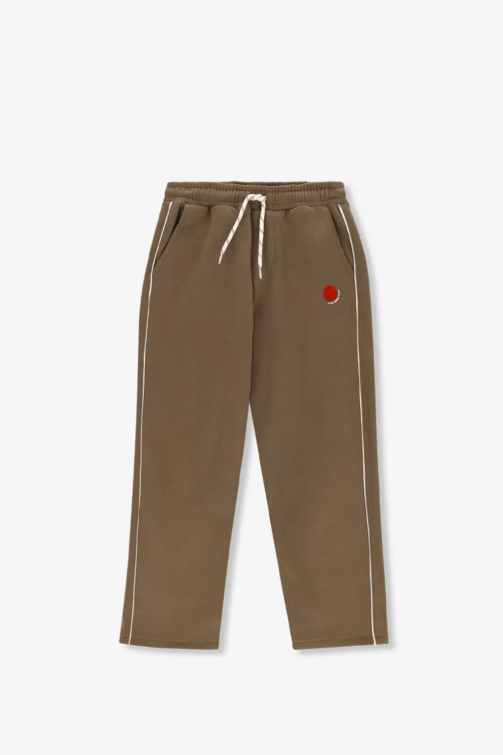 Donkergroene straight leg sweatpants