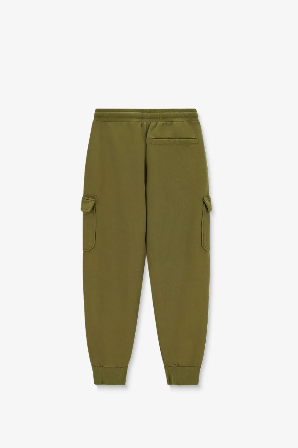 Donkergroene sweatpants met opgestikte zakken
