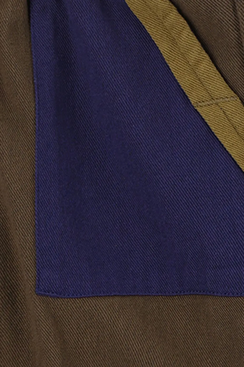 Donkergroene twill cargo broek