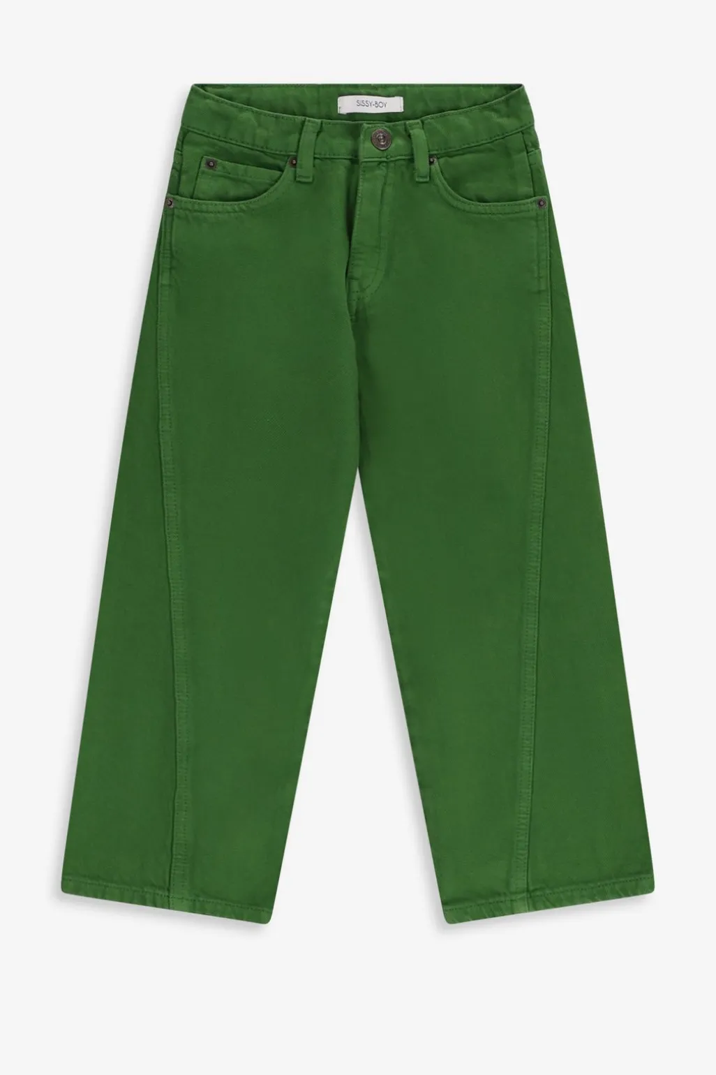 Donkergroene wide leg jeans