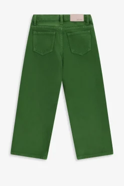 Donkergroene wide leg jeans