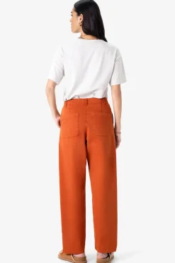 Donkeroranje mid waist tapered leg jeans