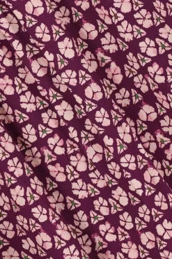 Donkerpaarse top met print