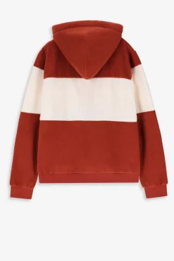 Donkerrode colourblock hoodie