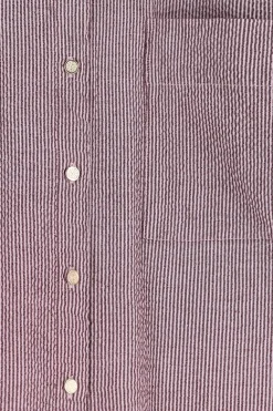 Donkerrode gestreepte blouse
