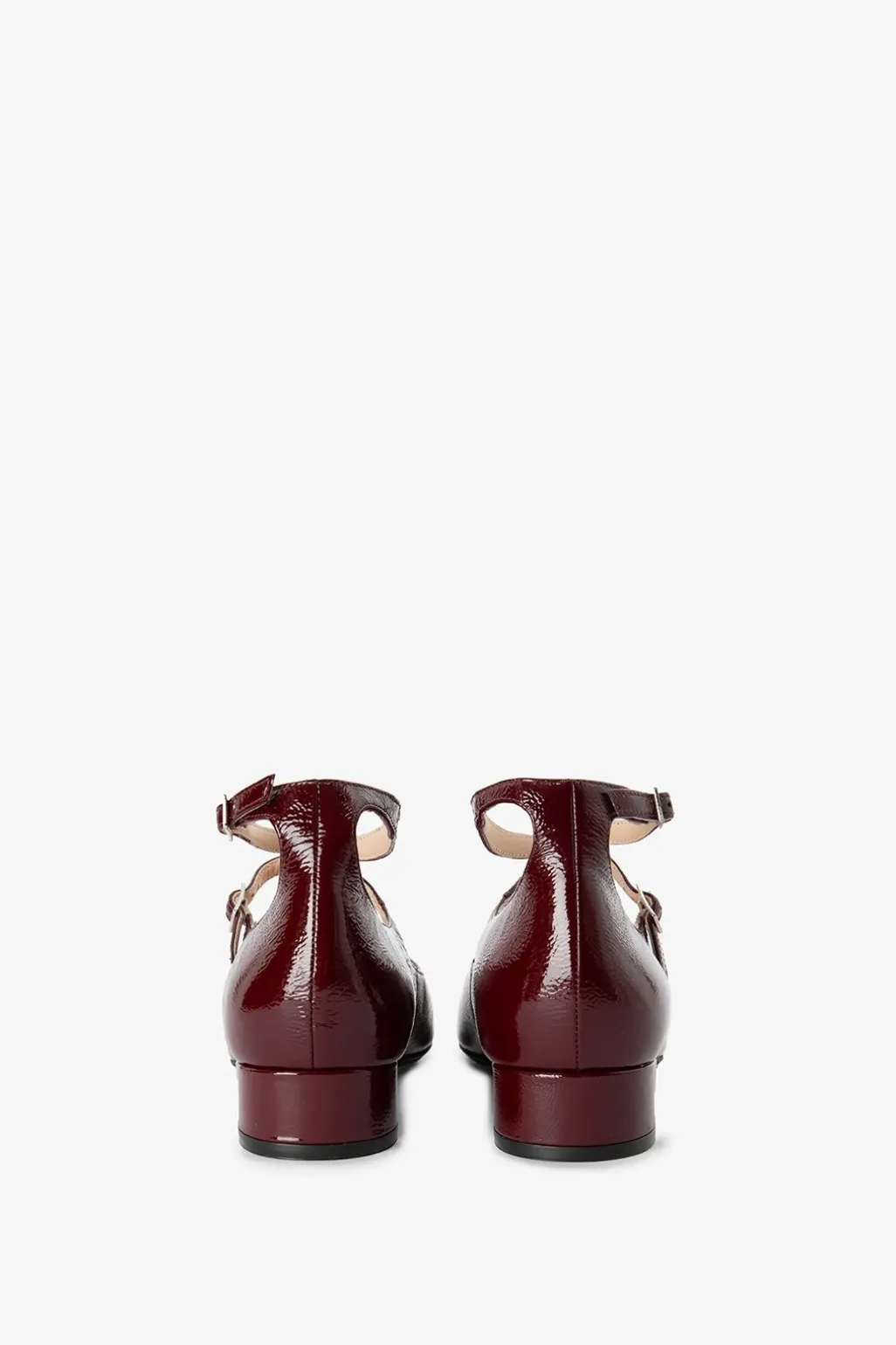 Donkerrode leren mary jane pumps