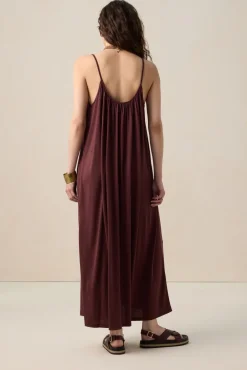 Donkerrode maxi jurk