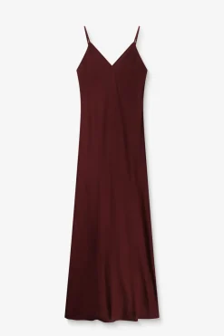 Donkerrode maxi-jurk