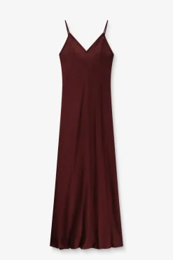 Donkerrode maxi-jurk