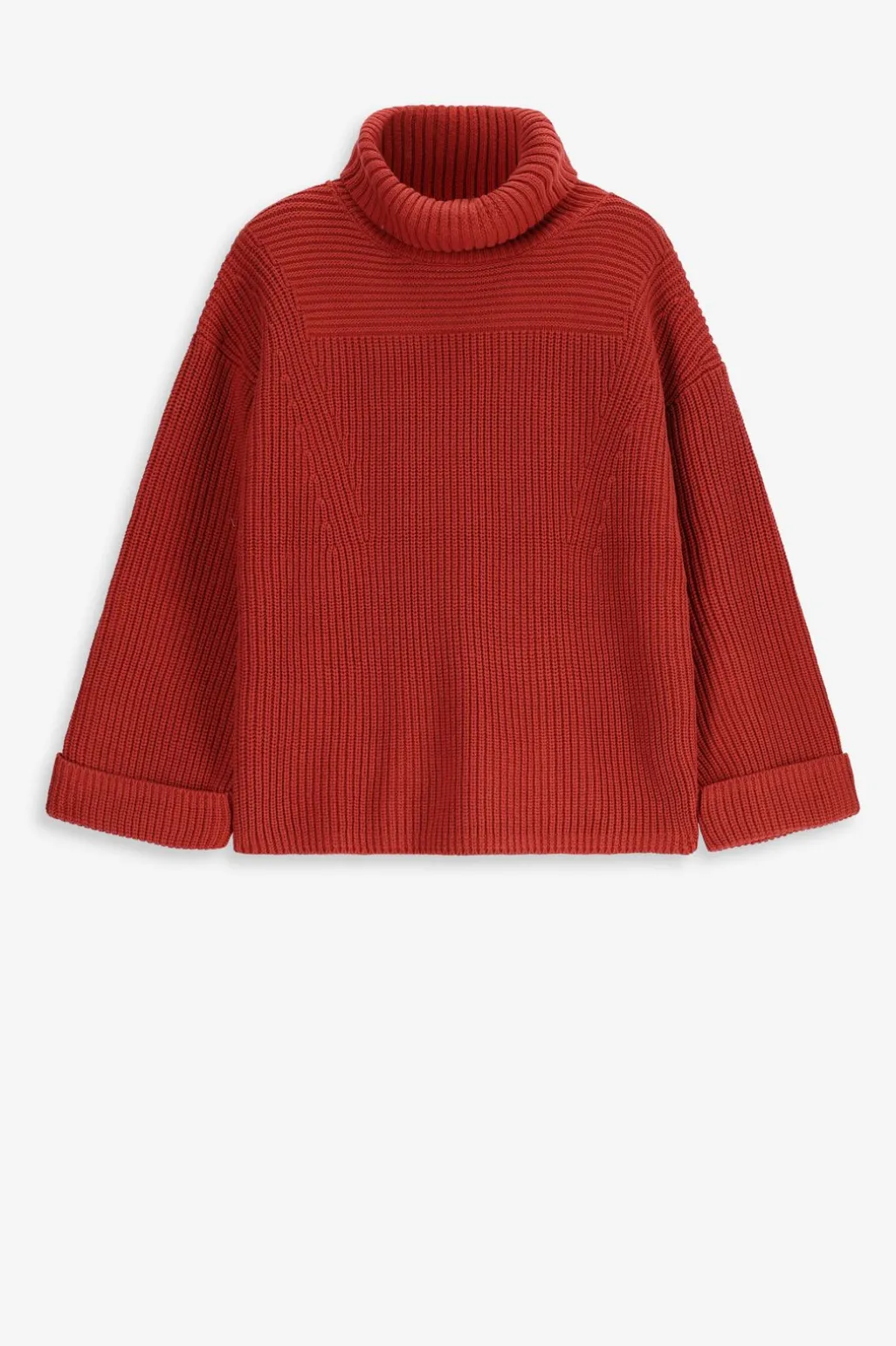 Donkerrode trui met turtle neck