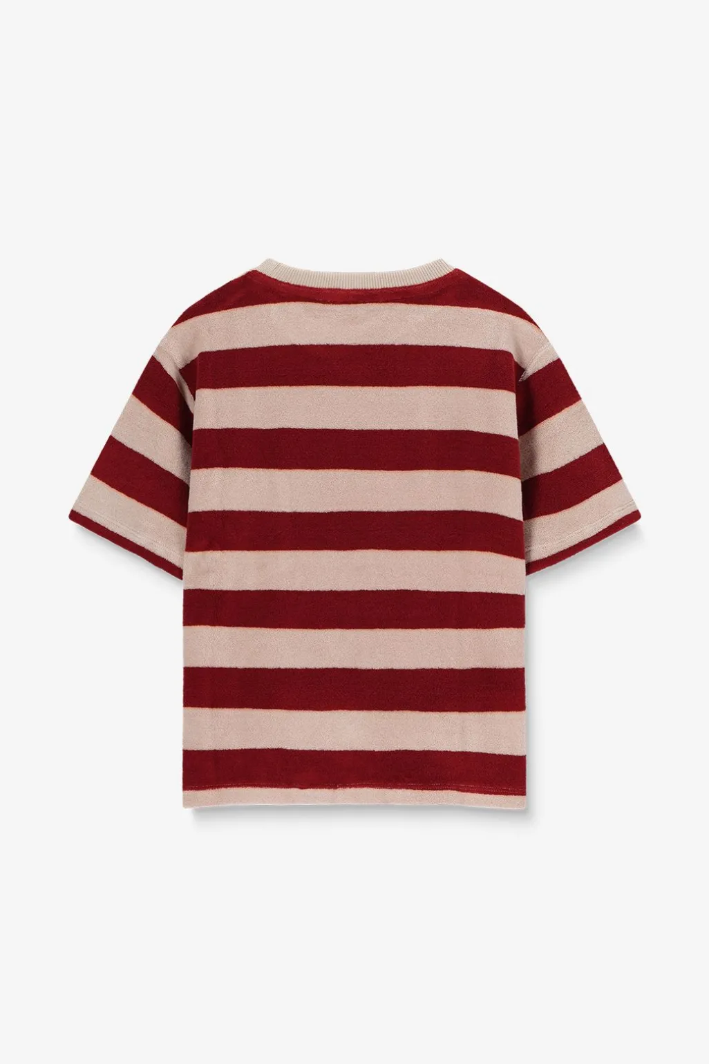 Donkerrood badstof T-shirt