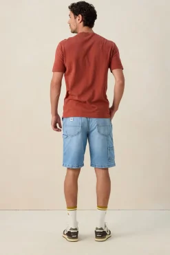 Donkerrood gebreid T-shirt