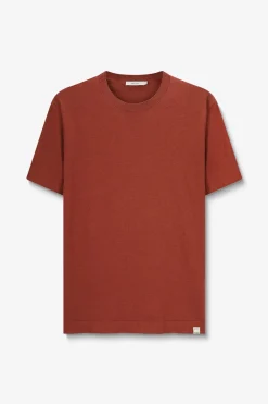 Donkerrood gebreid T-shirt