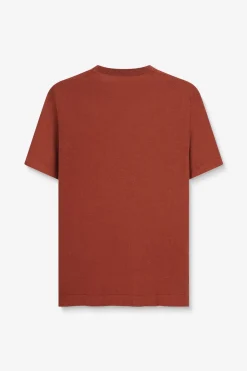 Donkerrood gebreid T-shirt