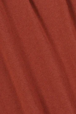 Donkerrood gebreid T-shirt