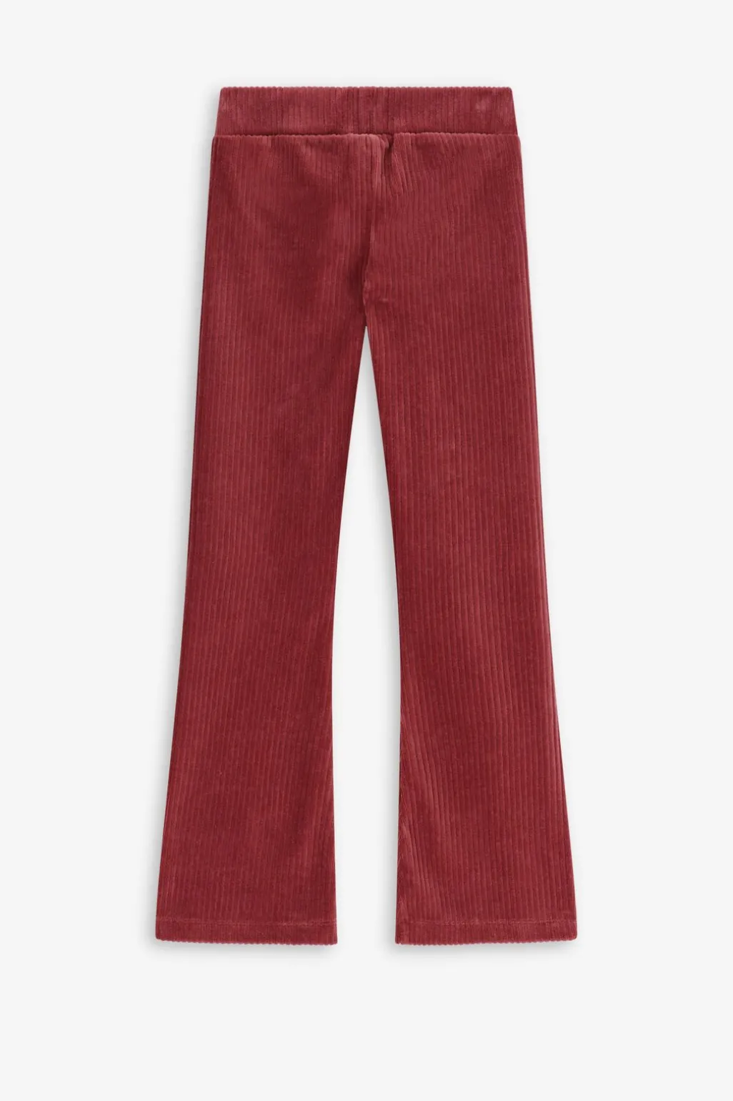 Donkerroze rib flared legging