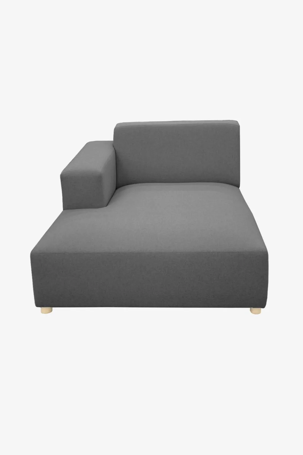 Earl chaise longue links dark grey