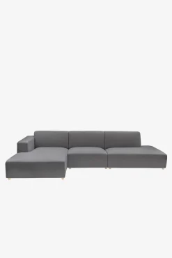 Earl chaise longue links dark grey