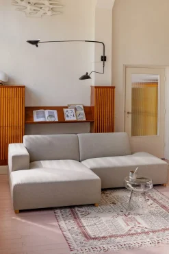 Earl chaise longue rechts shiitake