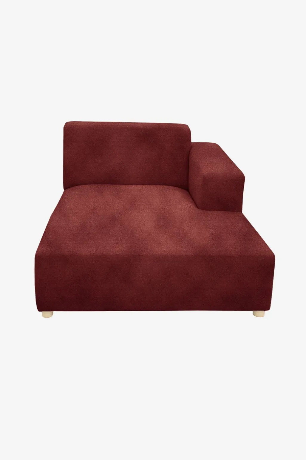Earl velvet chaise longue rechts wine red