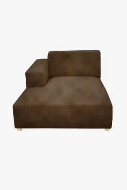 Earl velvet chaise longue links dark green hunter