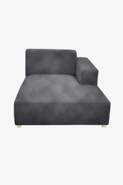 Earl velvet chaise longue rechts mid grey