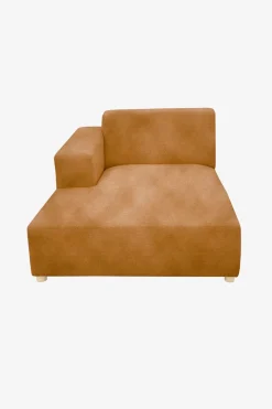 Earl velvet chaise longue links oker